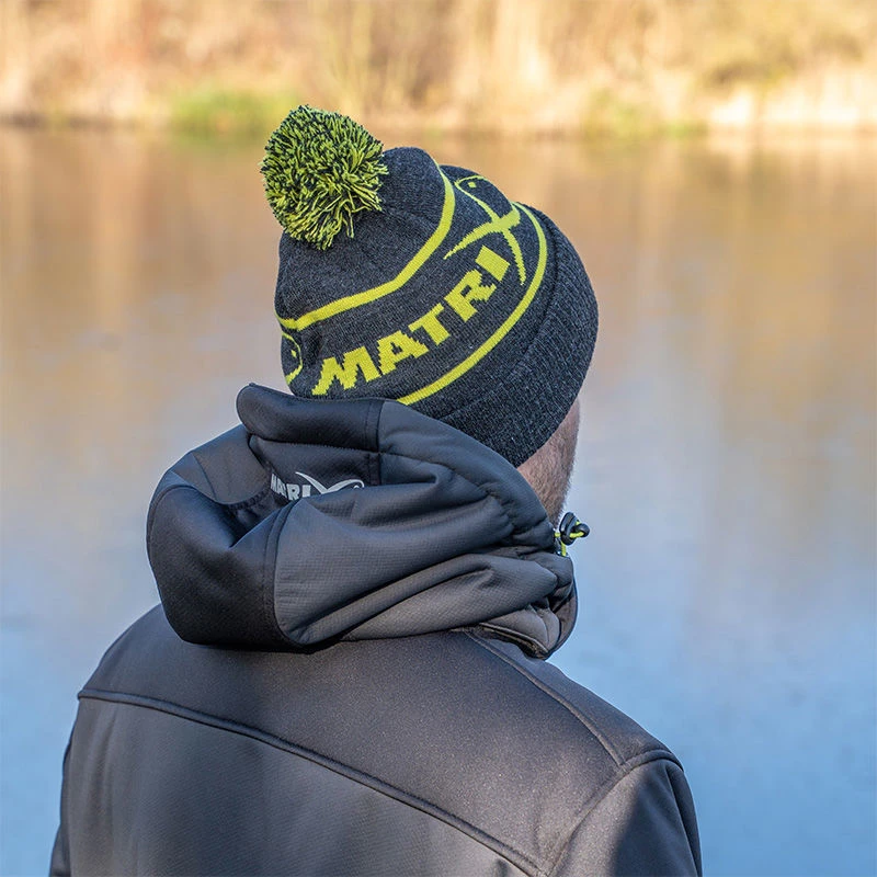 Matrix Lime & Grey Bobble Hat